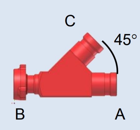 Тройник для распределения потоков рабочей жидкости ПНИТИ БМ70-06.13.000 Соединительные элементы и фильтры