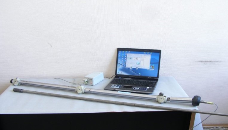 Прибор для измерения отклонений от прямолинейности оси каналов цилиндров ПНИТИ Струна-50 Пылемеры